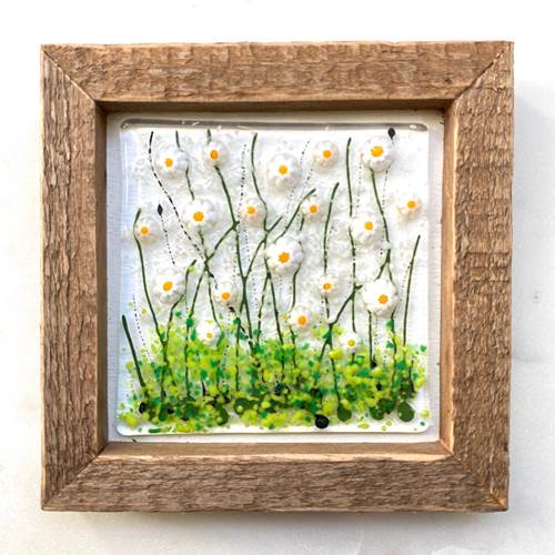 Rustic Wall Art White Daisy