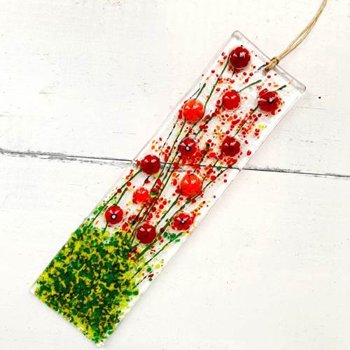 Skinny Suncatcher Red Poppies