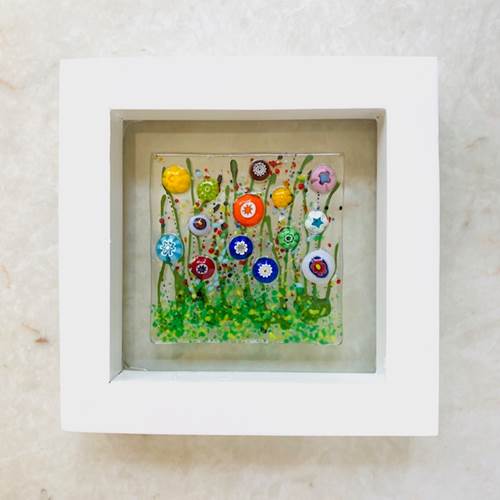 White Wood Floral Art Wildflower