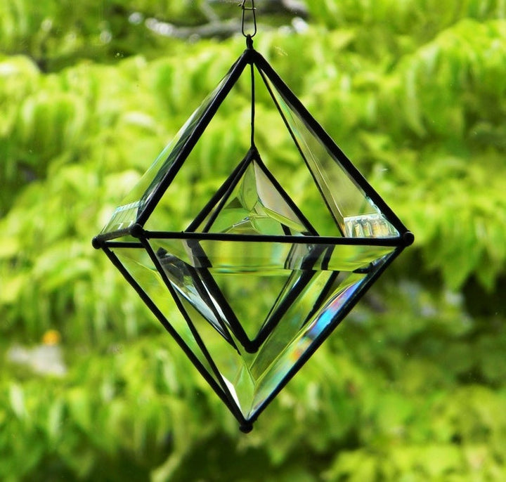 Beveled Glass Pyramid Suncatcher