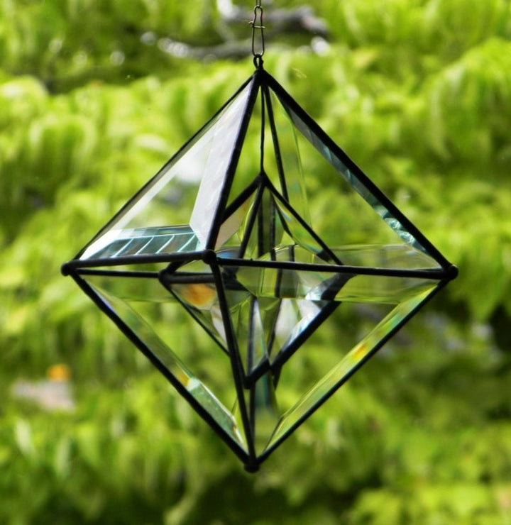 Beveled Glass Pyramid Suncatcher