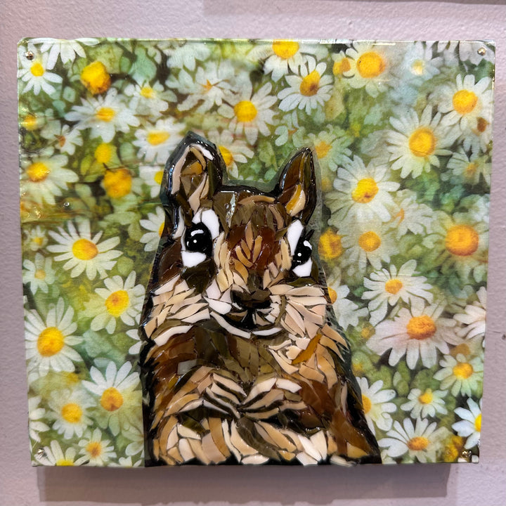 Chipmunk in Daisies Mosaic