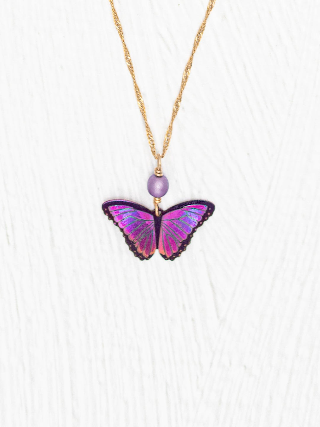 Bella Butterfly Necklace Ultra Violet