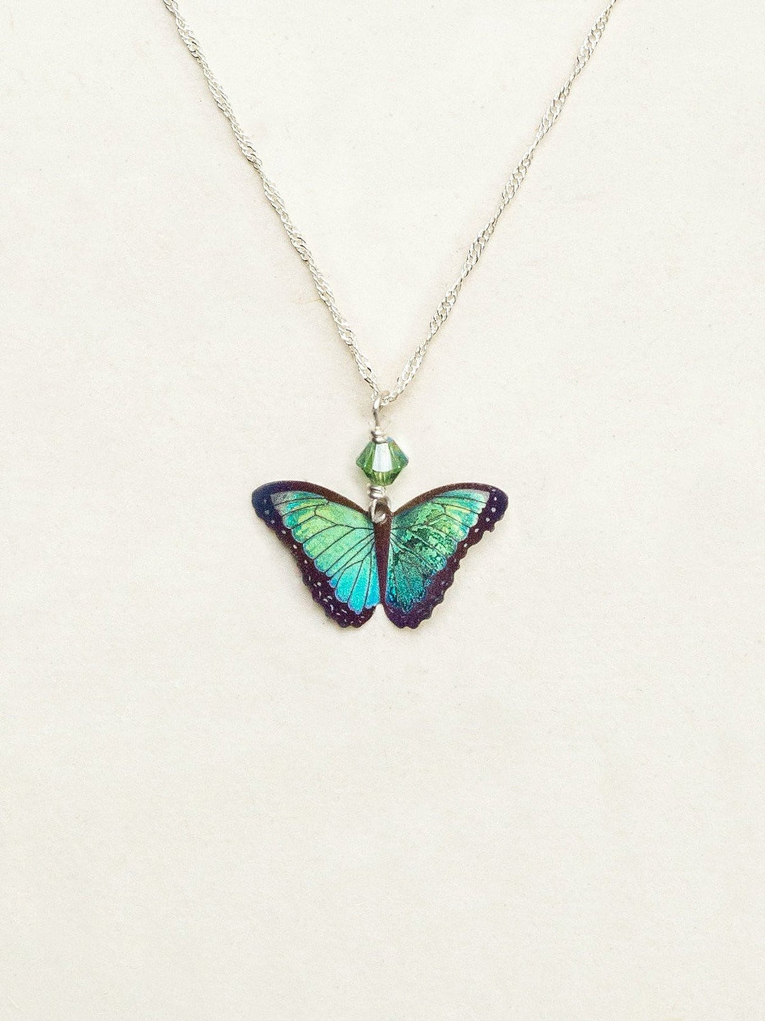 Bella Butterfly Necklace Green Flash