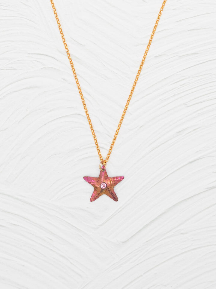 Carmel Sea Star Necklace For Kids Peach