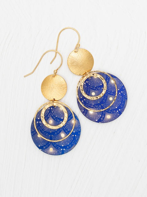 Atlas Earrings Midnight Blue