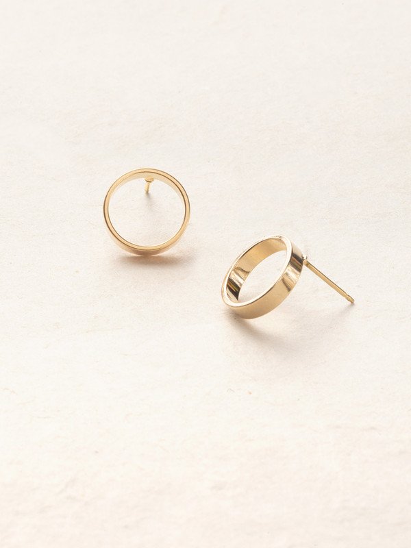 Jolene Medium Post Earrings Gold