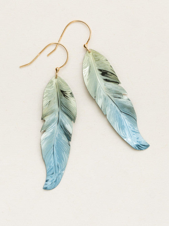 Free Spirit Feather Earrings Sage