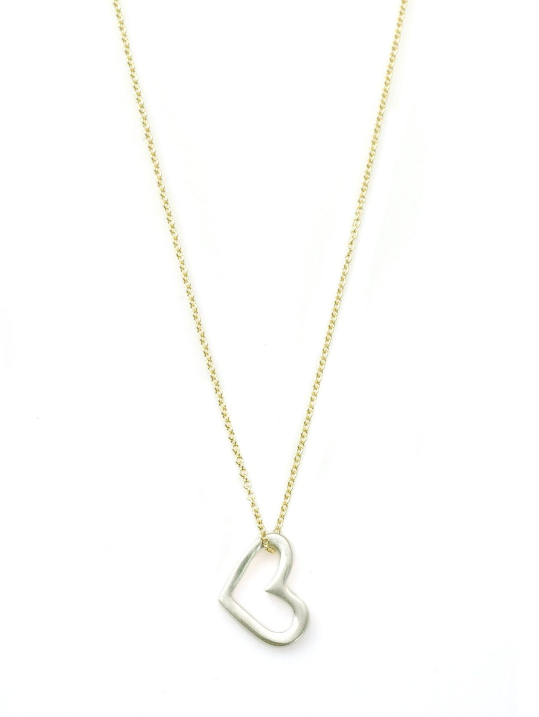 Small Open Heart Silver & Vermeil Necklace