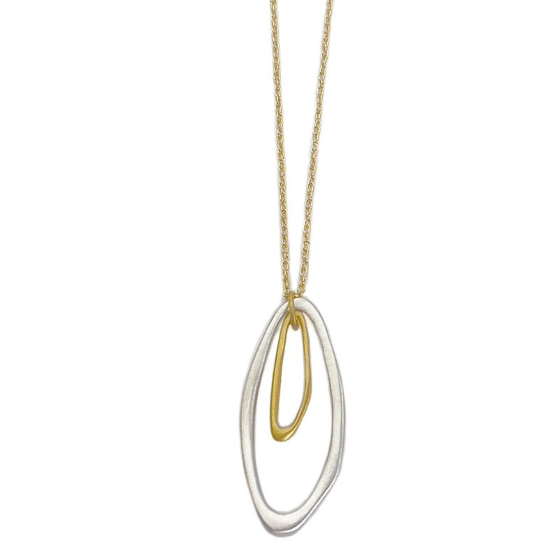Two Long Ovals Necklace Mixed