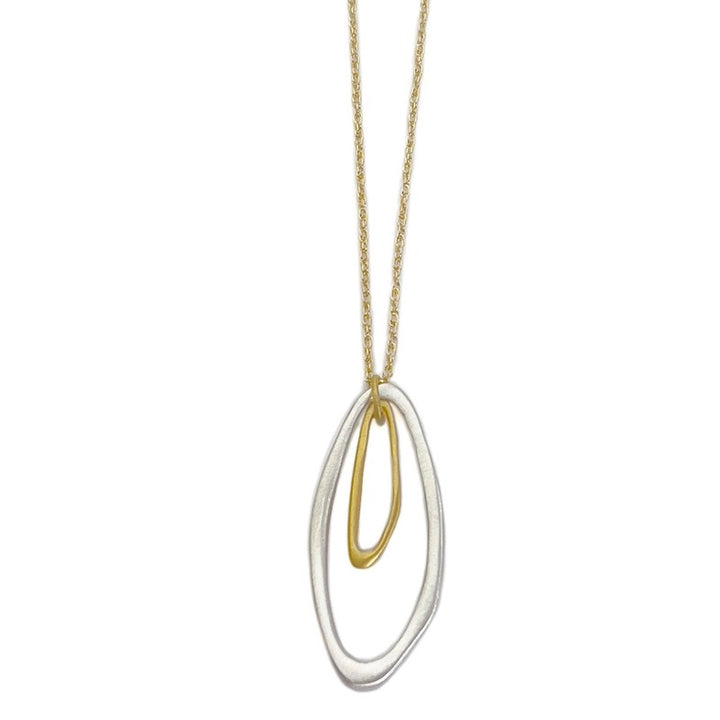 Two Long Ovals Necklace Mixed