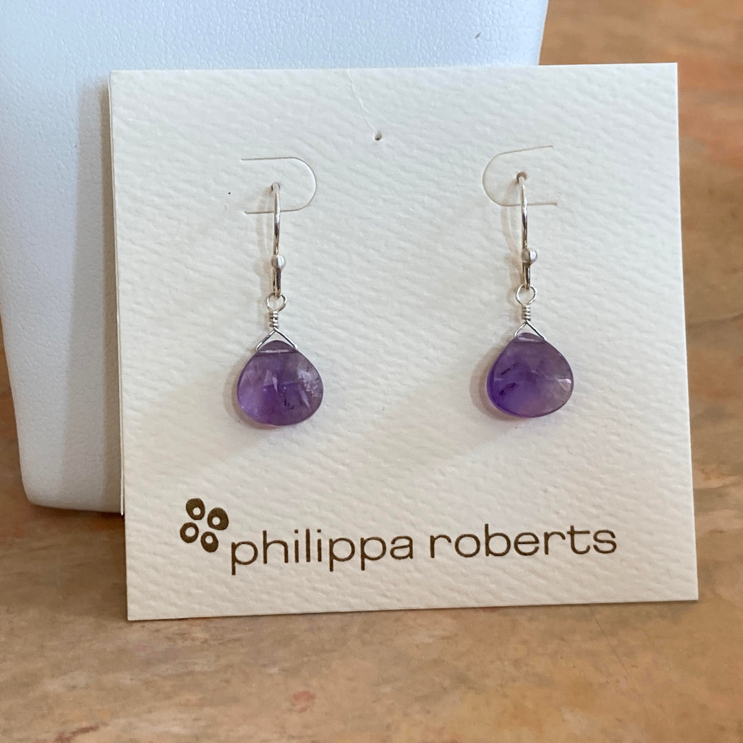Silver Earrings Amethyst
