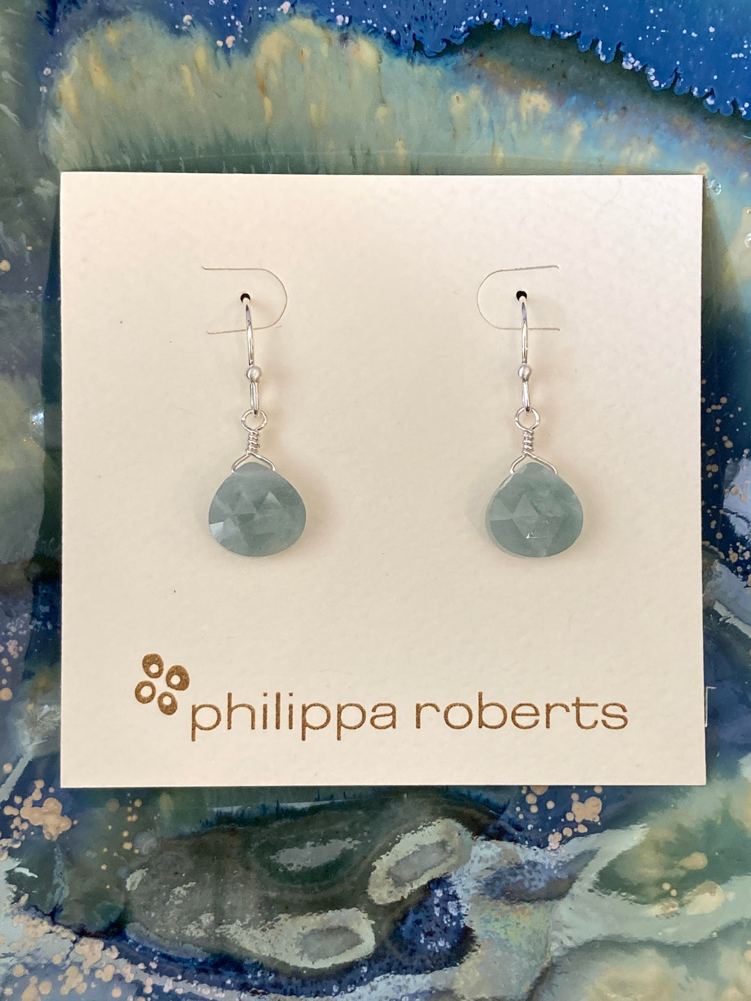 Silver Earrings Aquamarine