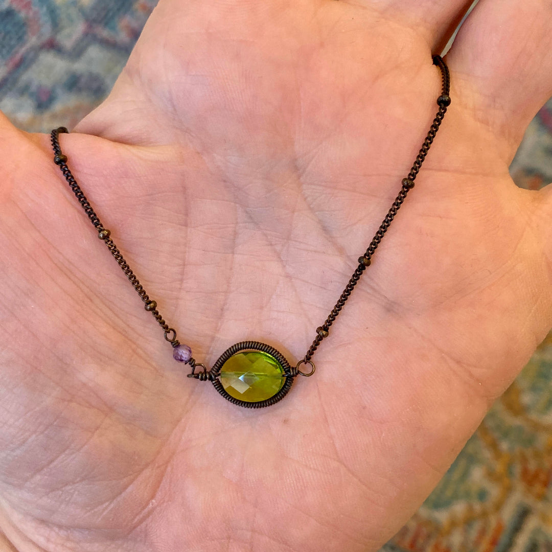 Erika Layering Necklace Peridot