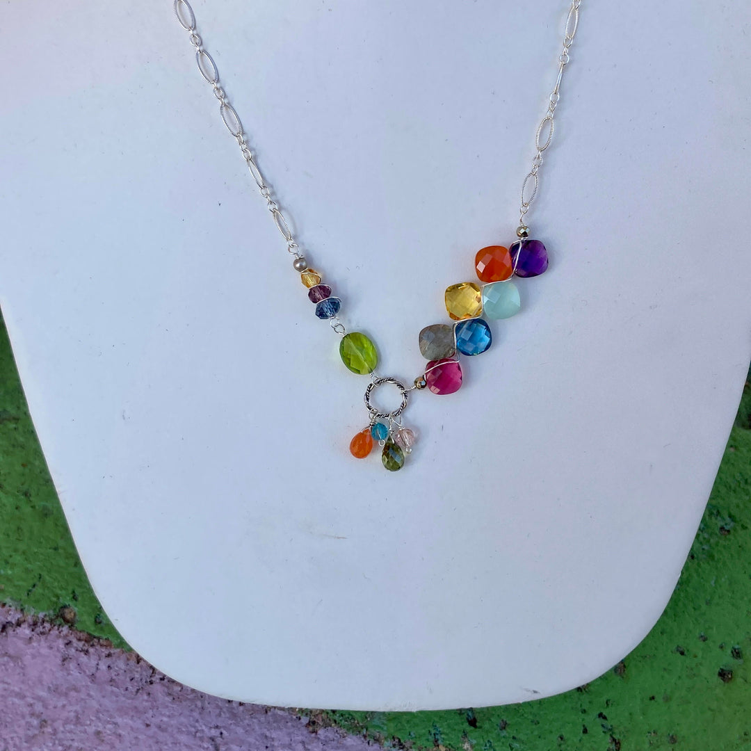 Multigem Layering Necklace With Peridot