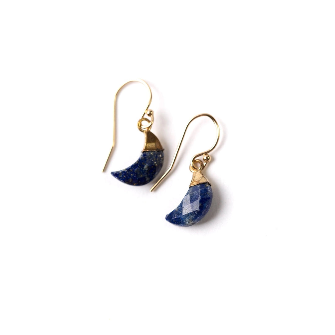 Blue Moon Lapis Moon Earrings