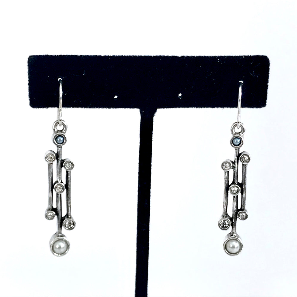 Crystal Pearl Rainy Day Earrings