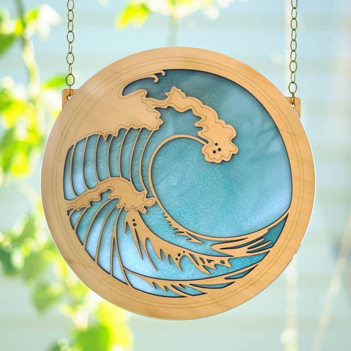 Suncatcher Grand Wave Turquoise Swirl