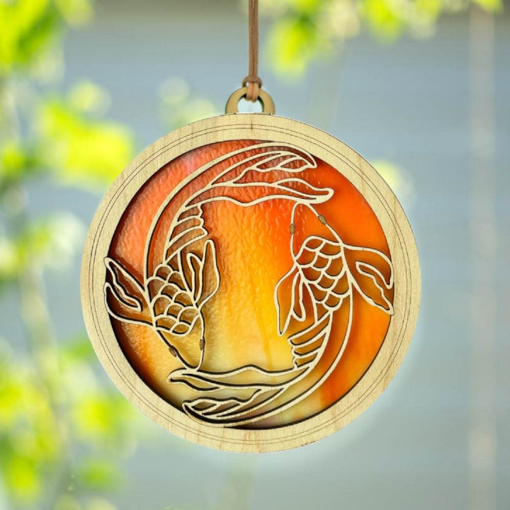 Suncatcher Koi Orange Swirl