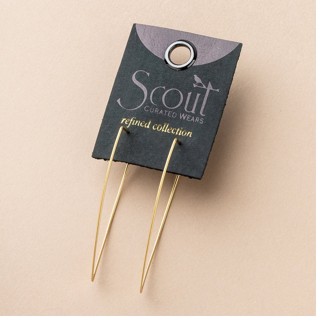 Galaxy Triangle Gold Vermeil Earrings