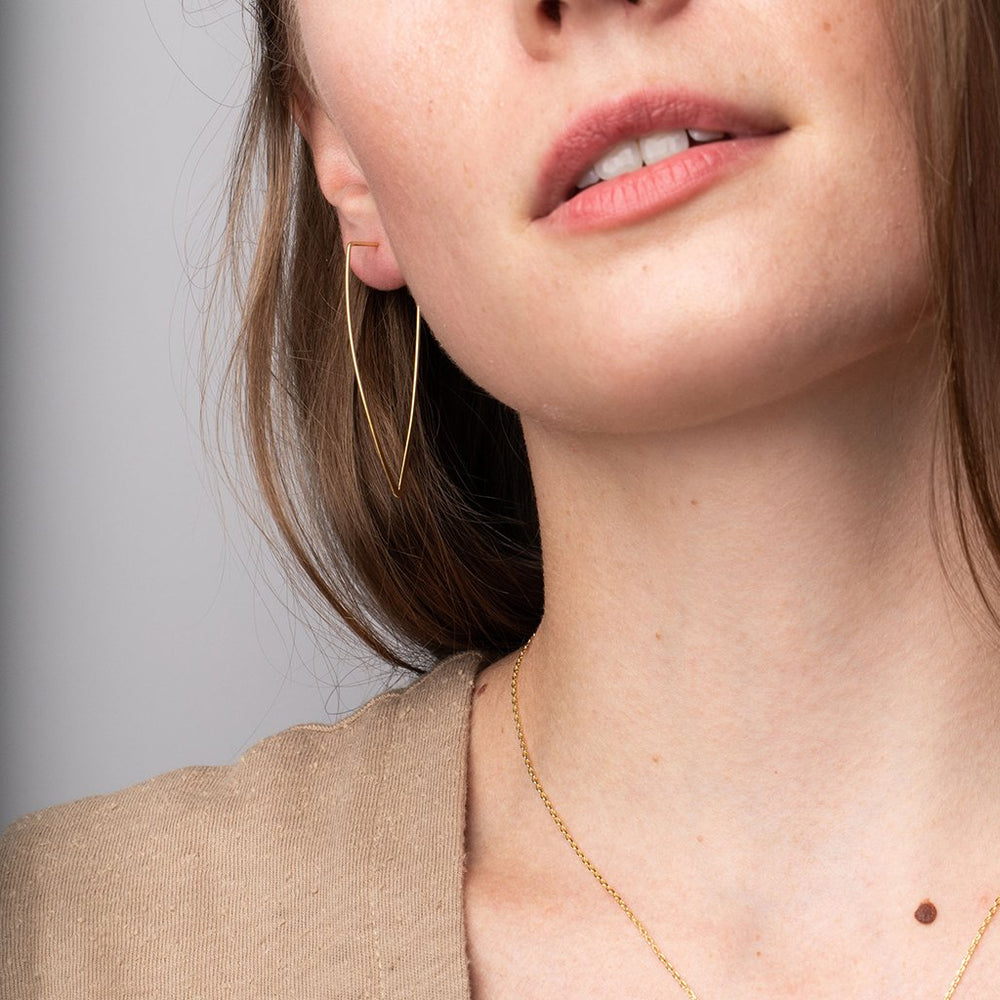 Galaxy Triangle Gold Vermeil Earrings