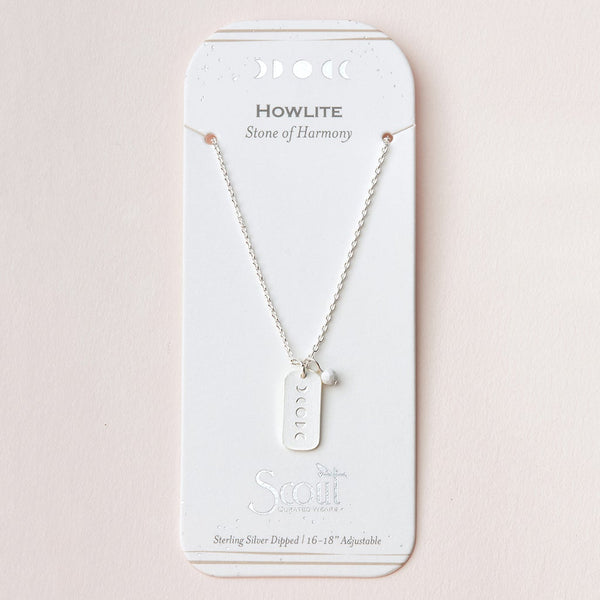 Intention Charm Necklace Howlite + Silver
