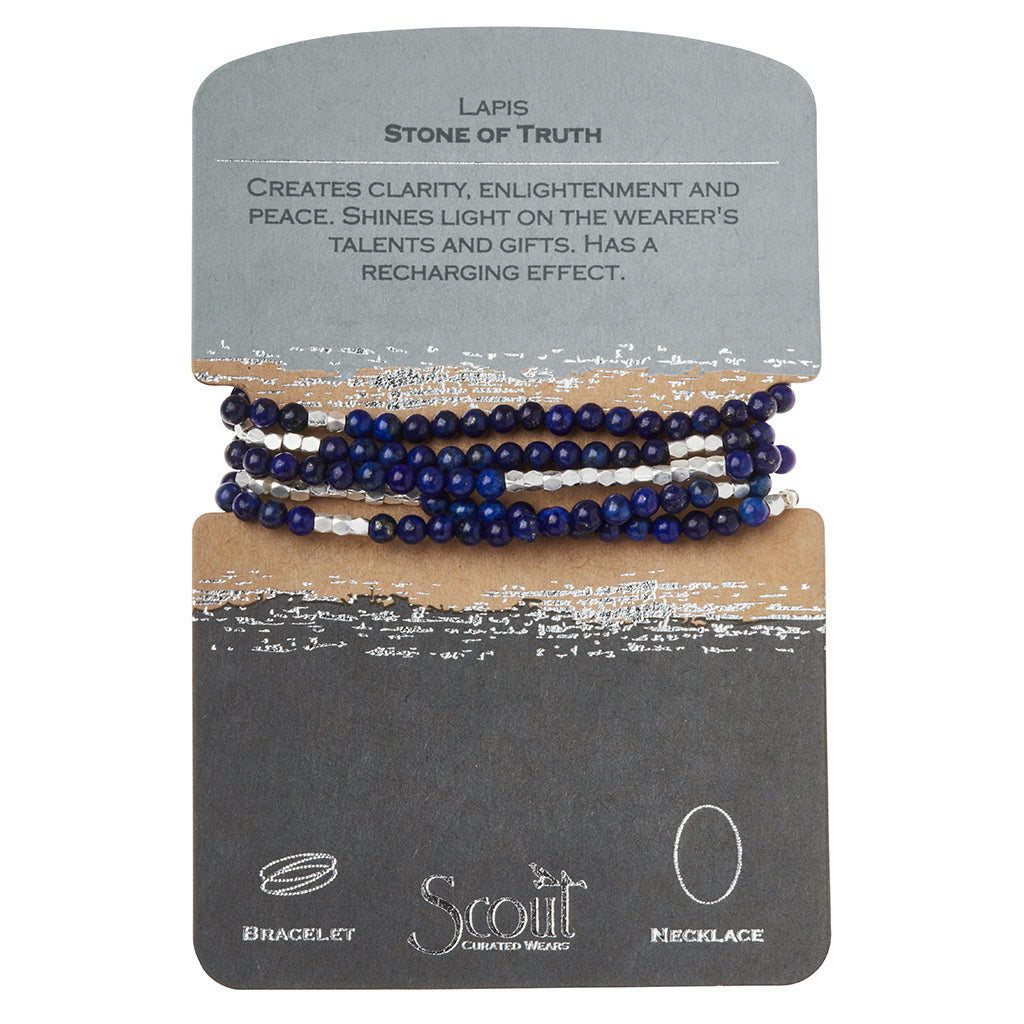 Stone Wrap Lapis Silver