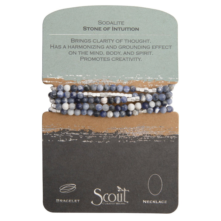 Stone Wrap Sodalite + Silver