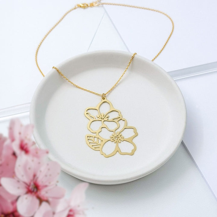 Cherry Blossom Necklace Gold