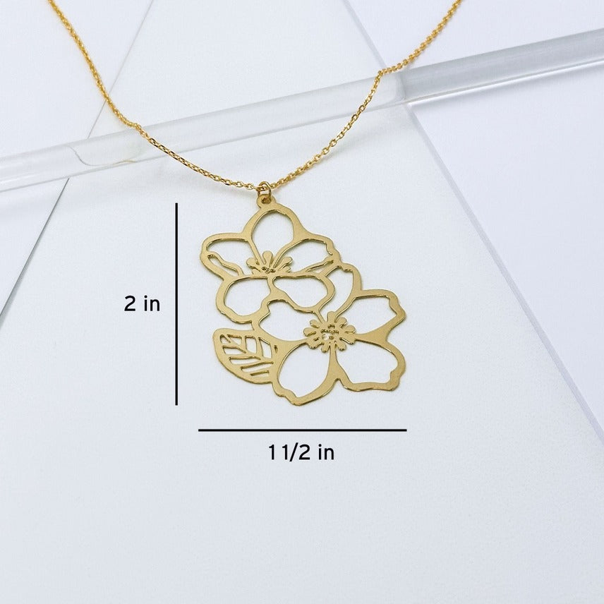 Cherry Blossom Necklace Gold