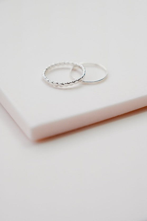 Flatball Silver Ring 8