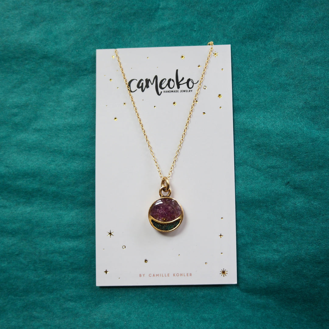 Mini Moon Purple Lepidolite Chrysocolla
