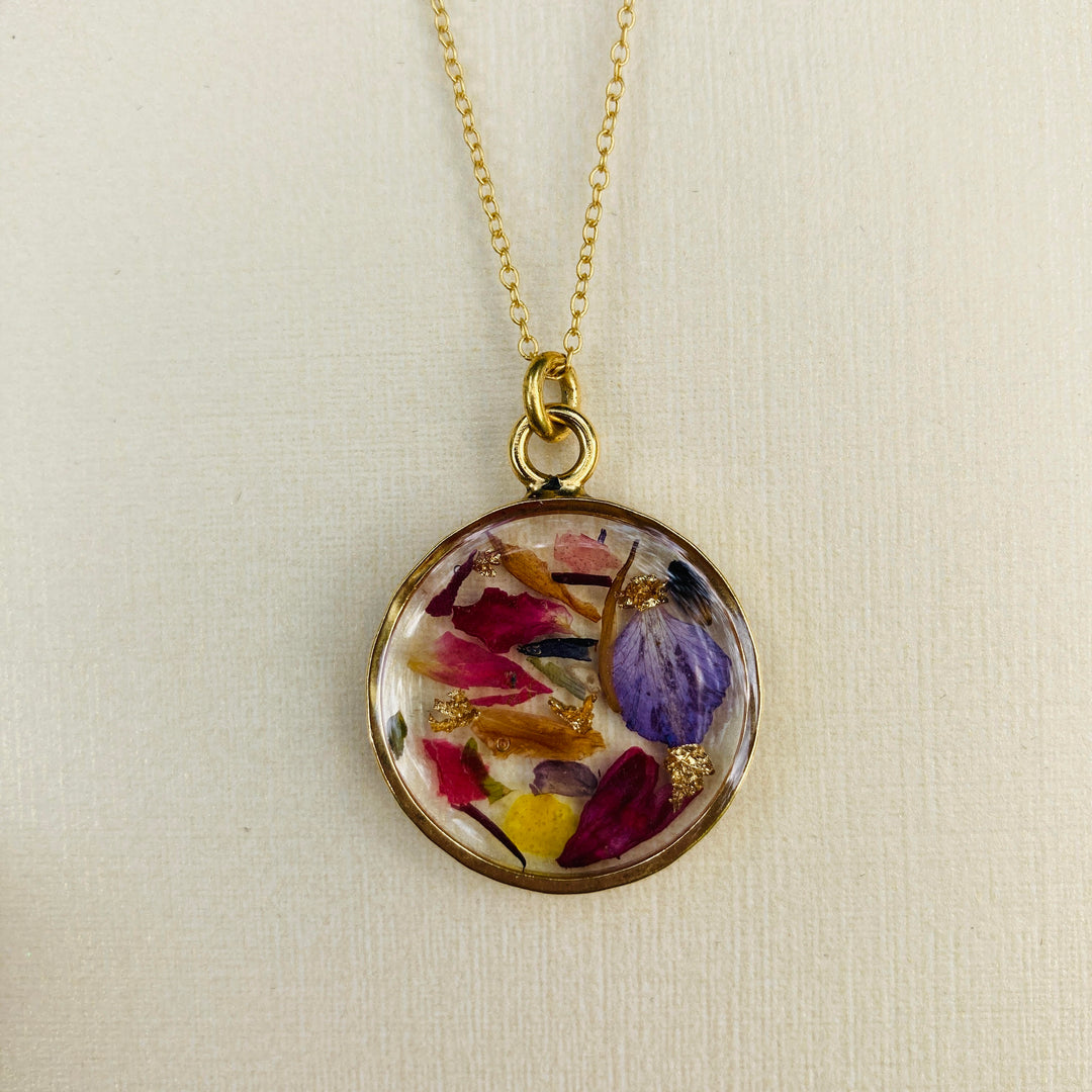 Garden Party Necklace Dried Flowers