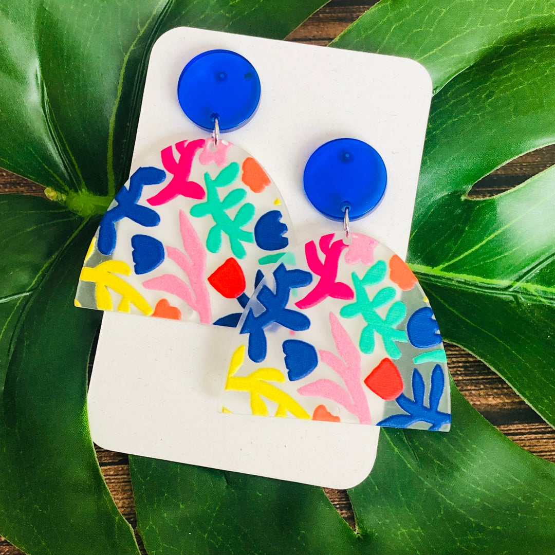 Acrylic Abstract Drop Earrings