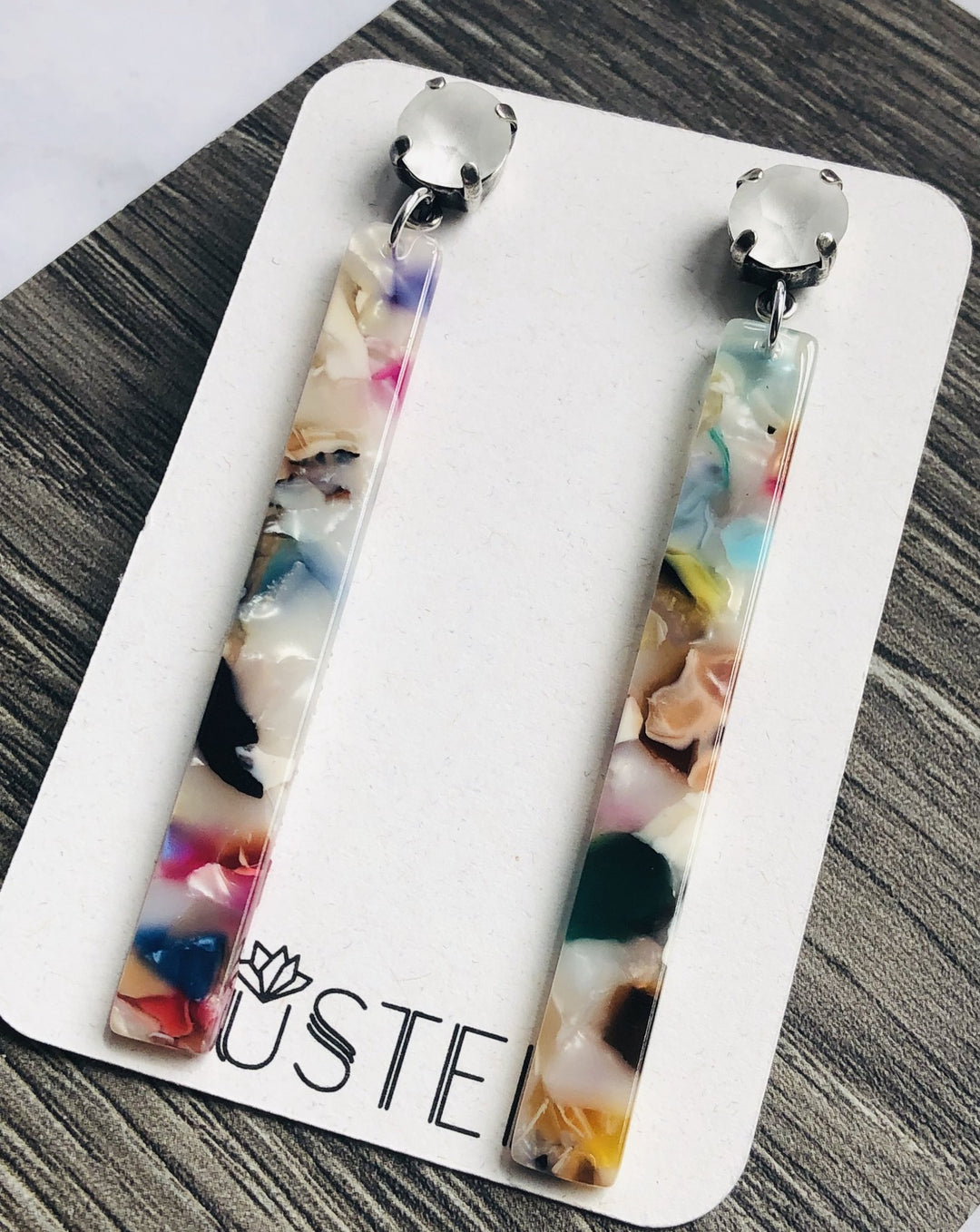 Multicolored Stick Earrings