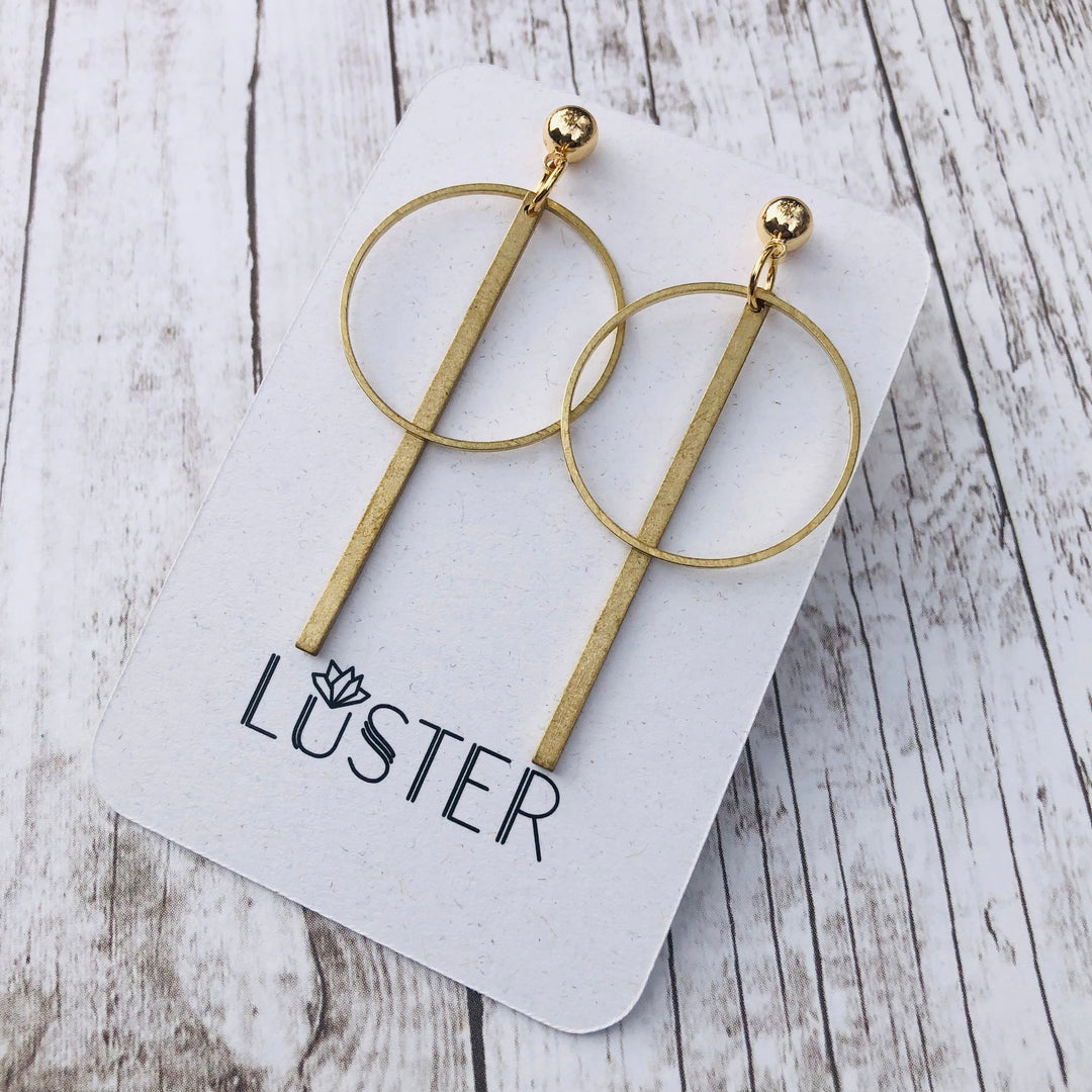 Brass Minimalist Earrings