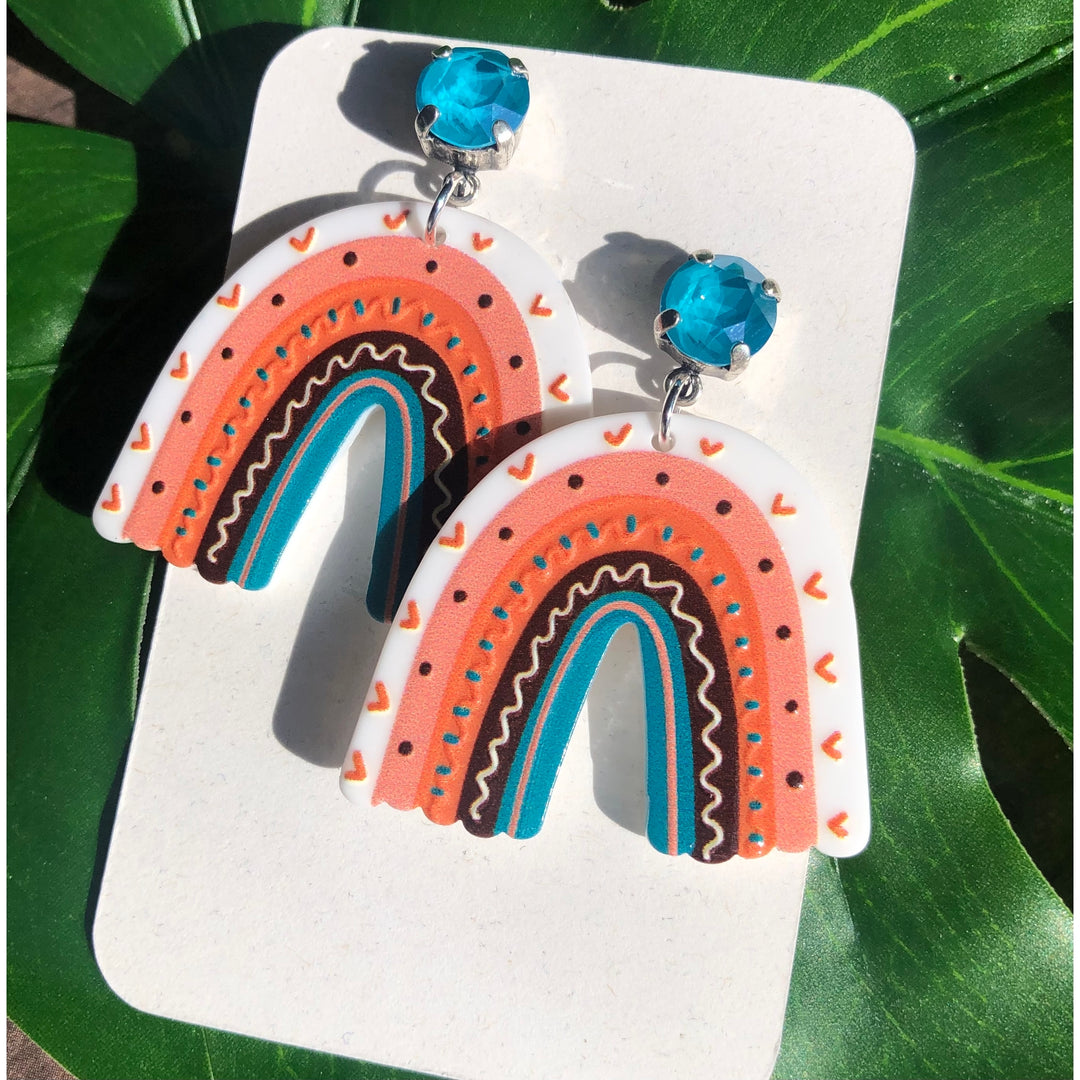 Acrylic Rainbow Earrings