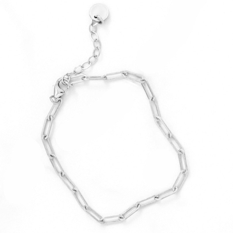 Disc Chain Bracelet Silver