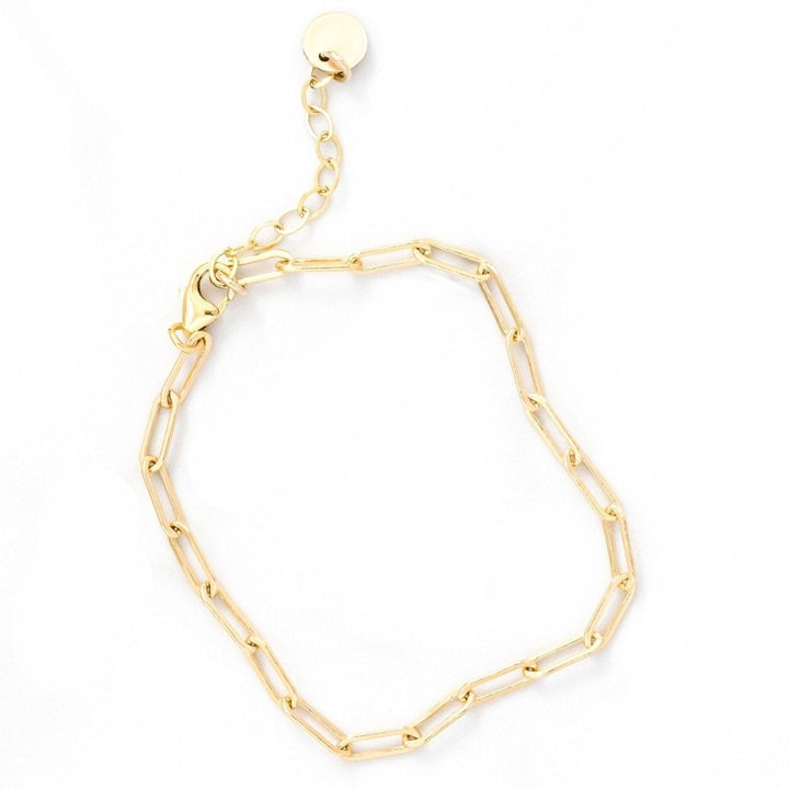 Paperclip Chain Bracelet Gold