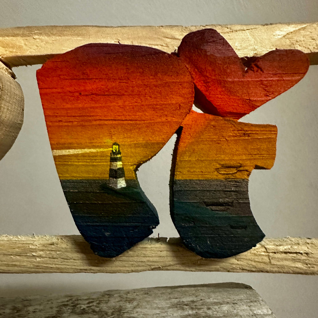 Peace ❤️ Pi + North Pier Lighthouse - Driftwood