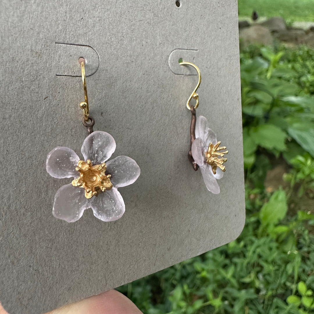 Cherry Blossom Wire Earrings