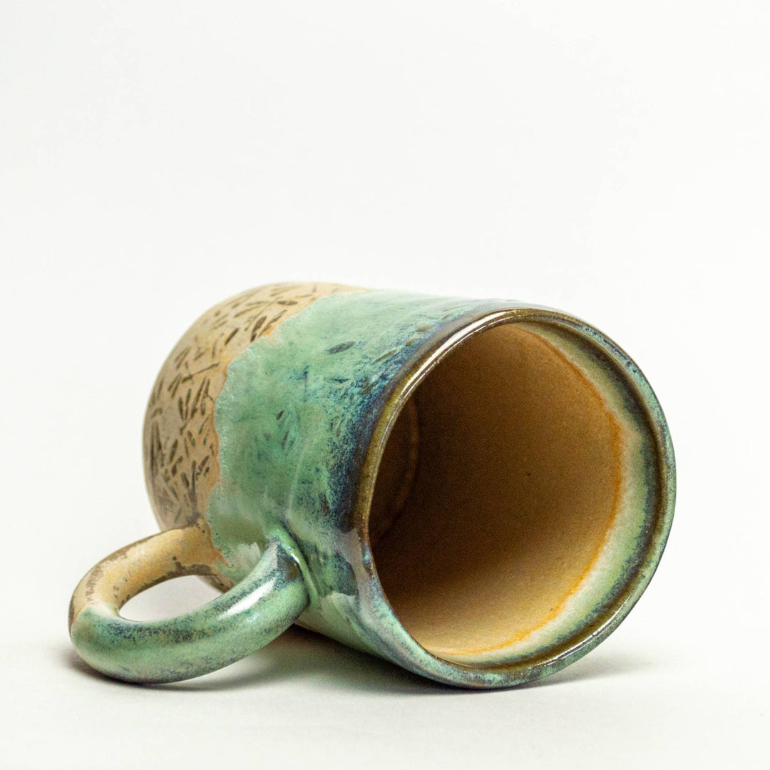 14 oz. Green Dragonfly Ceramic Chocolate Mug