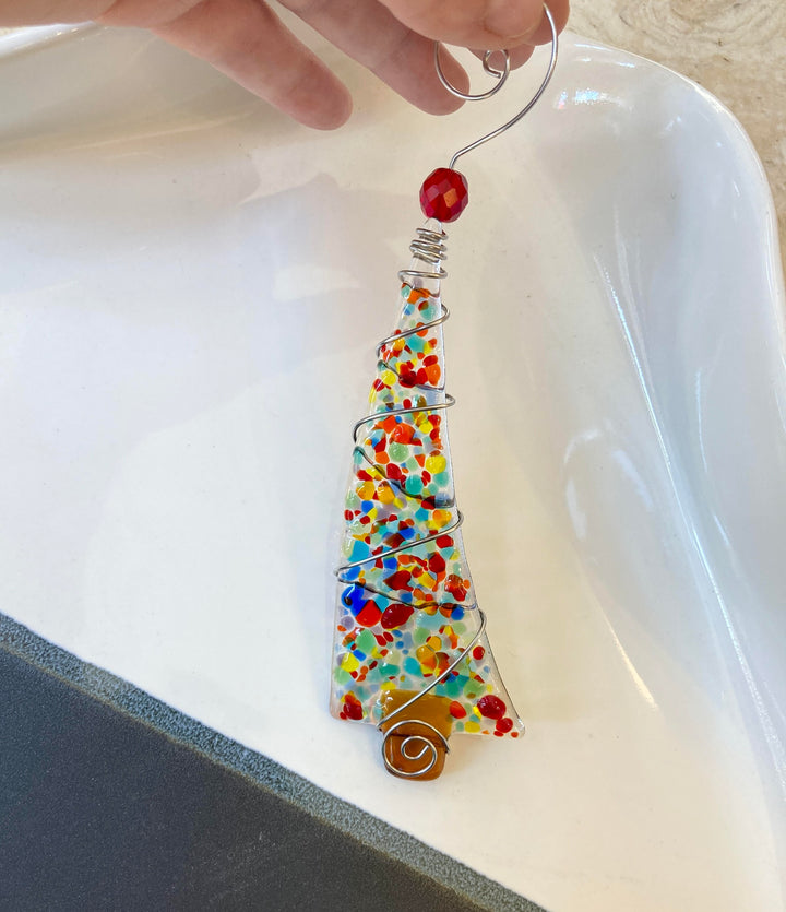 Crushed Glass Tree Small Rainbow