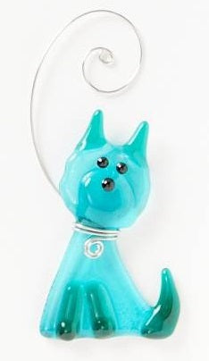 Fluffy Dog Suncatcher Teal