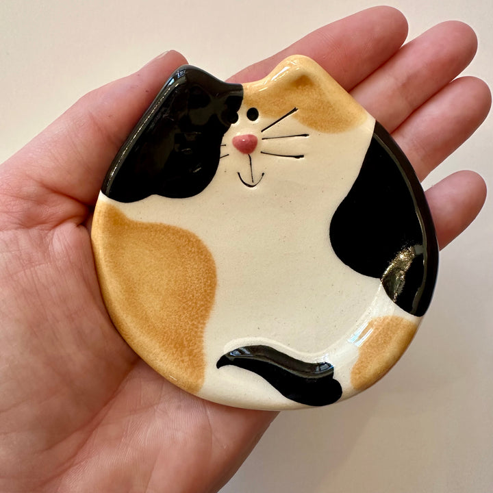 3" Calico Cat Dish