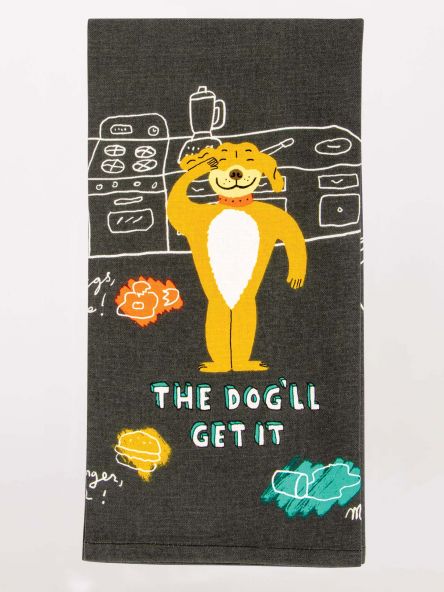 The Dog'll Get It Dish Towel