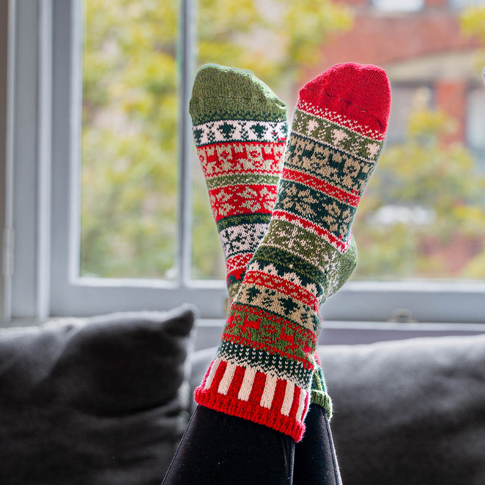 Adult Crew Socks Yuletide