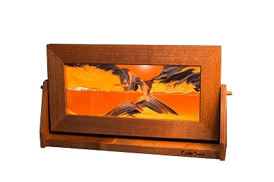 M Alder Wood Sand Picture Sunset Orange