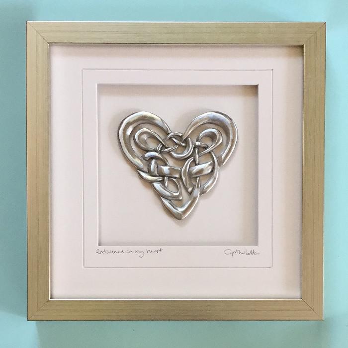 Celtic Heart Silver Frame