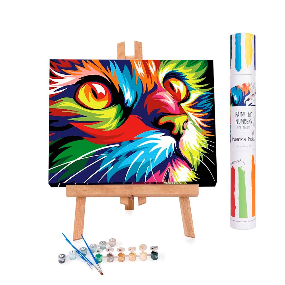 Abstract & Modern Colorful Cat